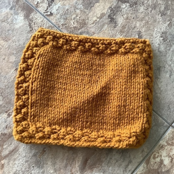 Handmade Crocheted Mustard Yellow Coasters - Picture 2 of 3